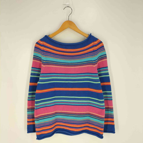ローレンラルフローレン LAUREN RALPH LAUREN ロールデザイン マルチボーダー コットン ニット レディース import:M