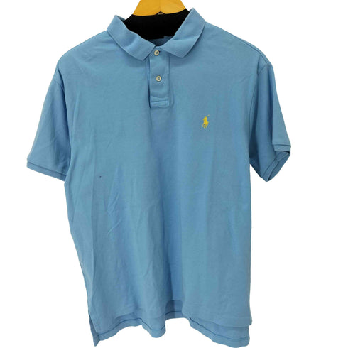 ポロバイラルフローレン Polo by RALPH LAUREN スモールポニー刺繍 S/S ポロシャツ ターコイズブルー メンズ import:L
