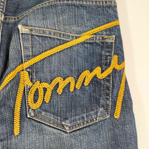 トミーヒルフィガー TOMMY HILFIGER バックロゴ刺繍 ストレートデニムパンツ メンズ S