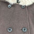 バーバリーブルーレーベル BURBERRY BLUE LABEL ウール混リバーブルファーフーデットポンチョ レディース JPN:38