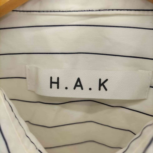 H.A.K 星刺繍 ストライプ シャツ レディース