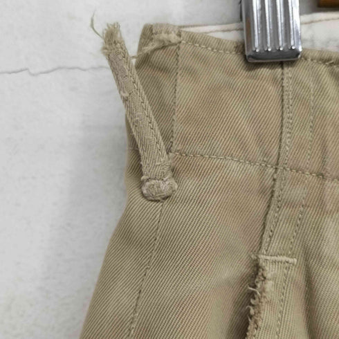 ユーエスアーミー U.S. ARMY 40~50S ARMY CHINO PANTS アウトシーム脇割 片玉縁 バックポケットボタン無 メンズ 30×31