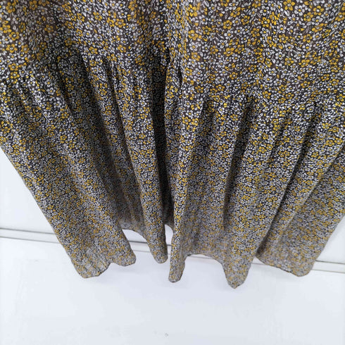 ザラ ZARA 小花柄 ラメ ロングワンピース レディース import:S
