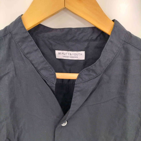ビューティーアンドユースユナイテッドアローズ BEAUTY & YOUTH UNITED ARROWS 23SS コットン ポプリン バンドカラー スキッパーシャツ メンズ JPN:L