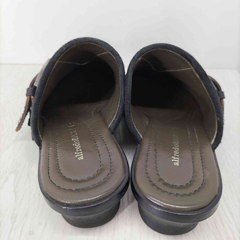 アルフレッドバニスター alfredoBANNISTER ドレープ加工 ベルテッドレザーミュールサンダル メンズ JPN:40