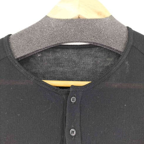 サンローランパリ SAINT LAURENT PARIS ヘンリーネック シアー 長袖カットソー メンズ import:M