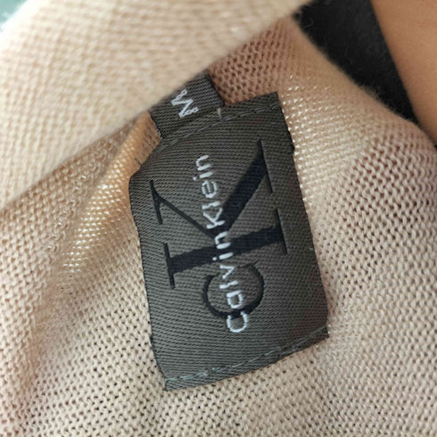 シーケーカルバンクライン ck Calvin Klein 90-00s 茶タグ ウールタートルネックニット 薄手 レディース M