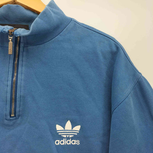 アディダスオリジナルス adidas Originals 万国旗タグ トレフォイルロゴ刺繍 ハーフジップ プルオーバー スウェット メンズ 180
