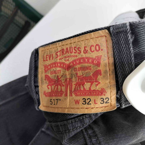 リーバイス Levis 517 ブラックデニムパンツ メンズ 32inch