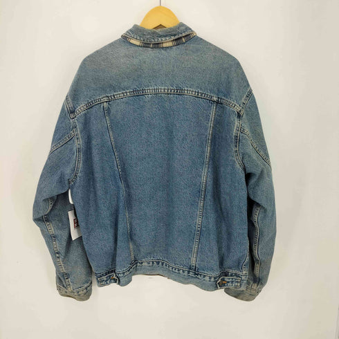 リーバイス Levis 90S USA製 デカタグ デニムジャケット 裏地ブランケット ボタン裏715刻印 95年製 メンズ import:L