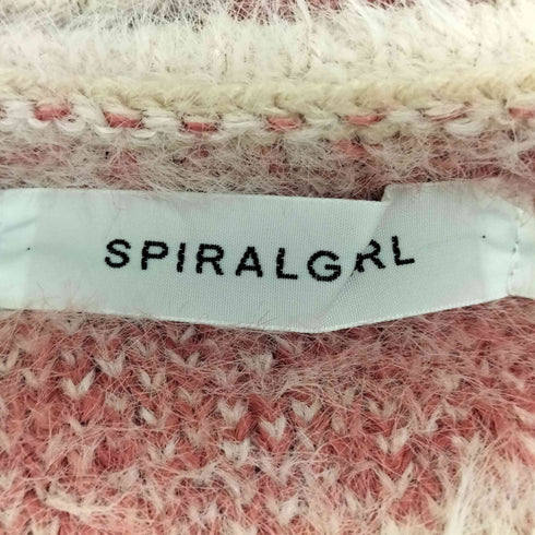 スパイラルガール SPIRALGIRL ゼブラ柄 シャギーニット レディース FREE