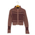 スライ SLY SHAGGY MIX ZIP UP KNIT シャギー ミックス ジップアップ ニット レディース JPN:1