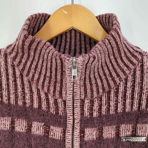 スライ SLY SHAGGY MIX ZIP UP KNIT シャギー ミックス ジップアップ ニット レディース JPN:1