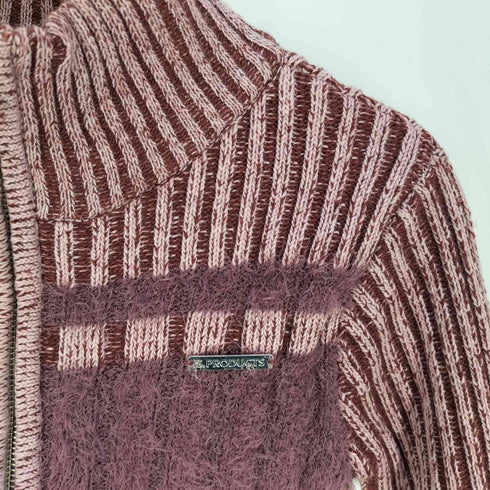 スライ SLY SHAGGY MIX ZIP UP KNIT シャギー ミックス ジップアップ ニット レディース JPN:1