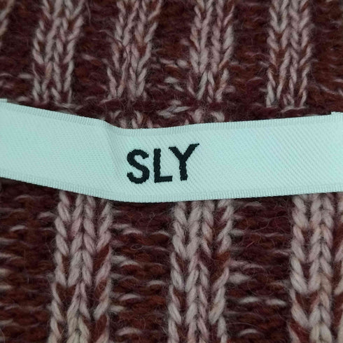 スライ SLY SHAGGY MIX ZIP UP KNIT シャギー ミックス ジップアップ ニット レディース JPN:1