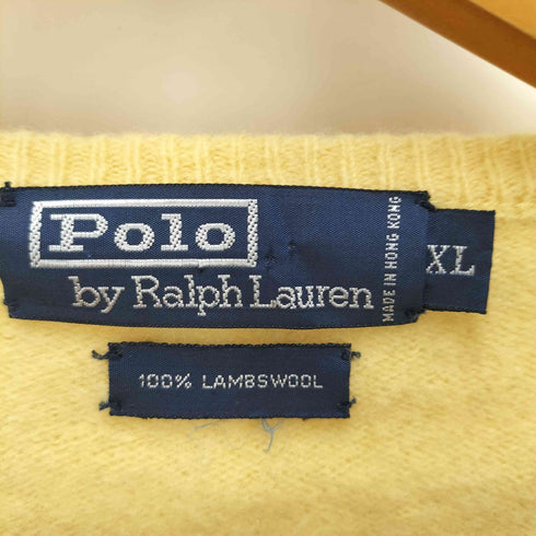 ポロバイラルフローレン Polo by RALPH LAUREN LAMBSWOOL ワンポイント刺繍ニットセーター メンズ XL