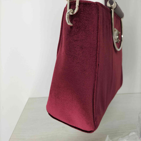 ゲス GUESS チェーンロゴ ベロアショルダーバッグ レディース