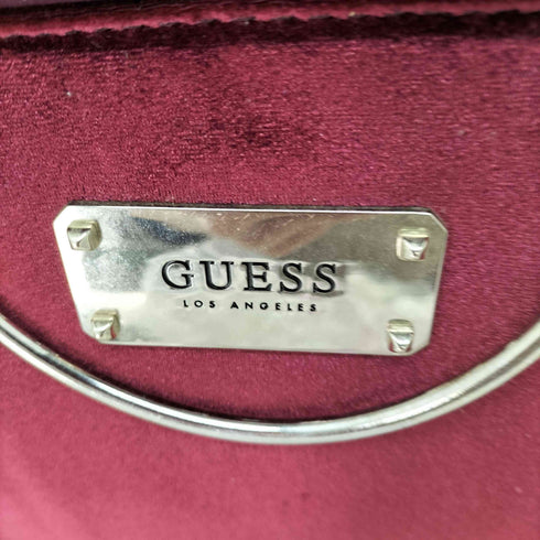 ゲス GUESS チェーンロゴ ベロアショルダーバッグ レディース