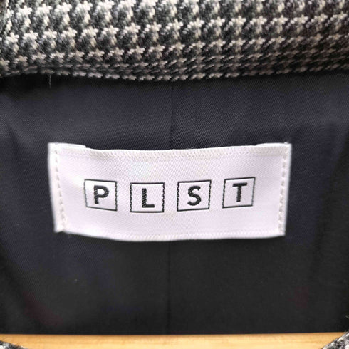 プラステ PLST 千鳥格子 スタンドネックダウンジャケット レディース JPN:M