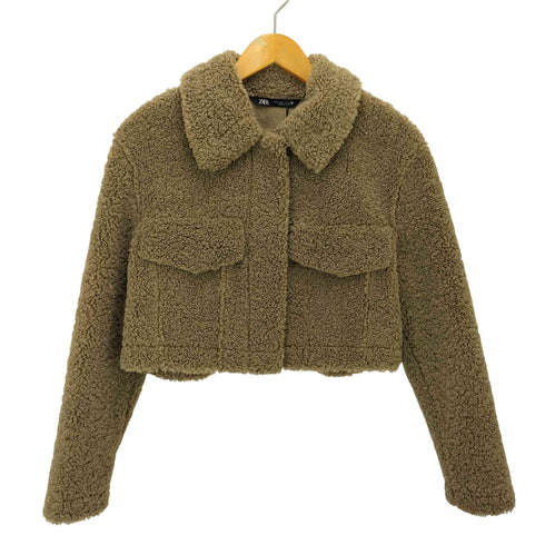 ザラ ZARA クロップドフェイクボアジャケット レディース JPN:S
