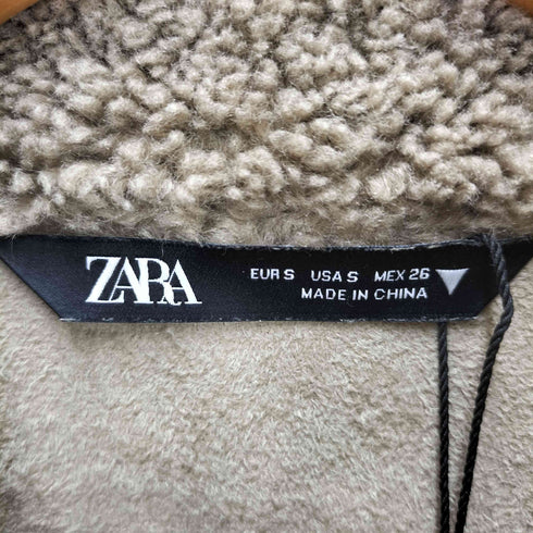 ザラ ZARA クロップドフェイクボアジャケット レディース JPN:S
