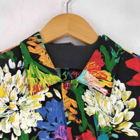 JAMS WORLD 80s-90s USA製 レーヨンアロハシャツ フラワー メンズ import:M