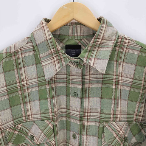 アメリ AMERI BIG CHECK SHIRT チェックシャツ レディース JPN:S