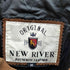 NEW RIVER 90-00S 裏地キルティング スタンドカラー 比翼 ジップアップ レザー ジャケット メンズ import:M