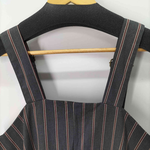アンティカパターントルソ antiqua patterntorso ストライプ柄サロペットパンツ レディース