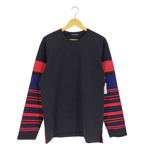 イッセイミヤケ ISSEY MIYAKE 黒タグ マルチボーダースリーブ 切替 ロングスリーブTシャツ メンズ JPN:3
