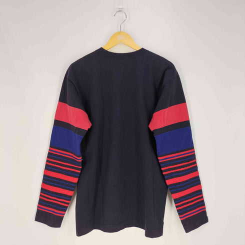 イッセイミヤケ ISSEY MIYAKE 黒タグ マルチボーダースリーブ 切替 ロングスリーブTシャツ メンズ JPN:3