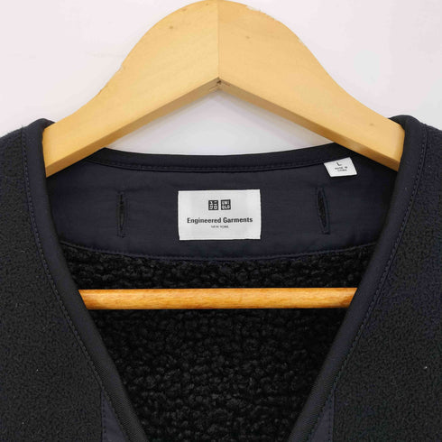 ユニクロ UNIQLO フリースノーカラーコート メンズ JPN:L
