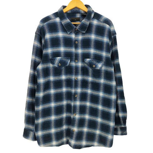 フイールドアンドストリーム FIELD&STREAM 90s オンブレチェック ヘビーネルシャツ メンズ import:XL
