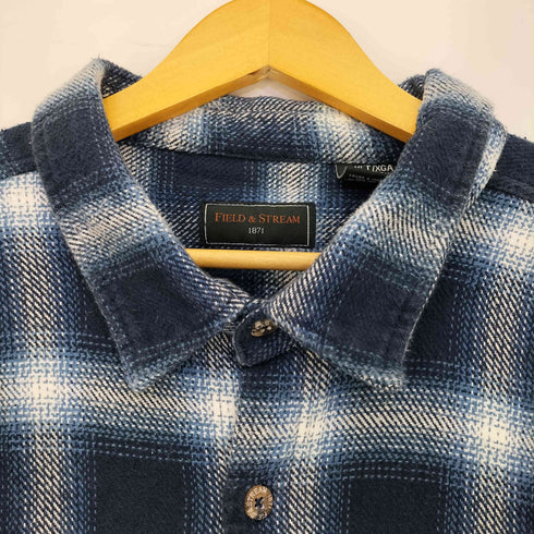 フイールドアンドストリーム FIELD&STREAM 90s オンブレチェック ヘビーネルシャツ メンズ import:XL