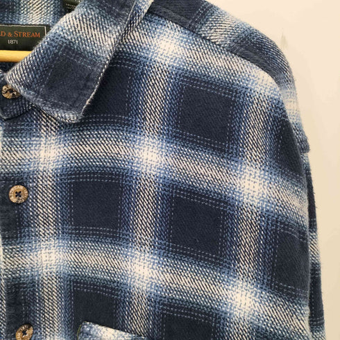 フイールドアンドストリーム FIELD&STREAM 90s オンブレチェック ヘビーネルシャツ メンズ import:XL