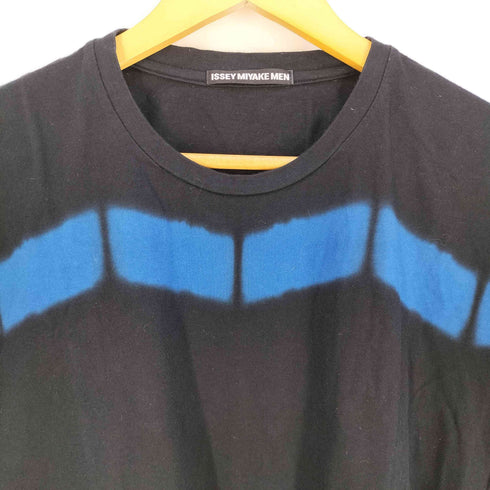 イッセイミヤケメン ISSEY MIYAKE MEN 黒タグ 板締め絞り染め クルーネックTシャツ メンズ JPN:4