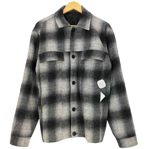 ザラ ZARA オンブレチェック シャツジャケット メンズ import:L