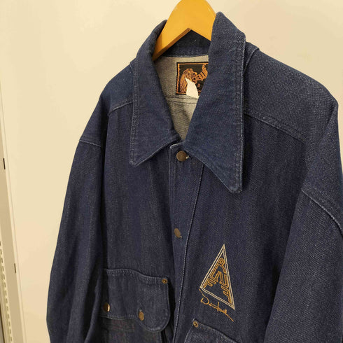 RUFF JEANS 90S USA製 ロゴ 刺繍 デニム コート ビッグサイズ メンズ 2XLT