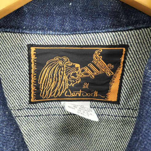 RUFF JEANS 90S USA製 ロゴ 刺繍 デニム コート ビッグサイズ メンズ 2XLT