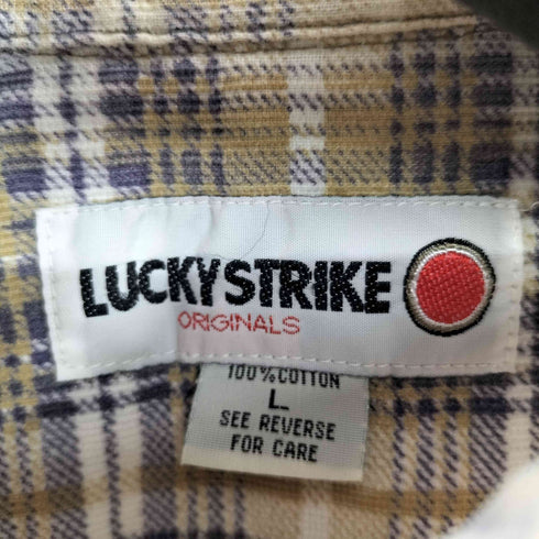 ラッキーストライク LUCKY STRIKE 00S L/S BD プリントネルシャツ メンズ JPN:L