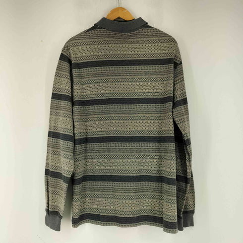 ランズエンド LANDS END 90S 総柄 L/S ポロシャツ メンズ JPN:L