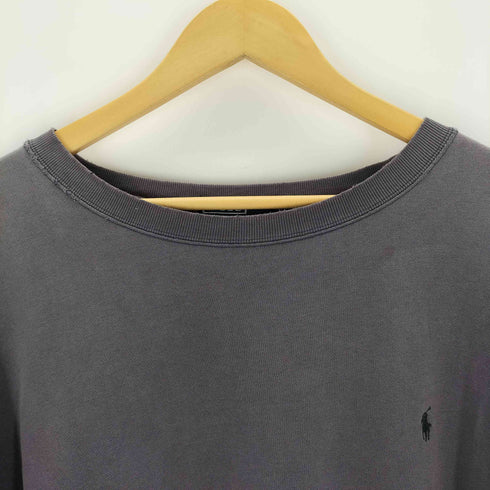 ポロバイラルフローレン Polo by RALPH LAUREN 90s ポニー刺繍 クルーネックスウェット ナス紺 メンズ import:XL