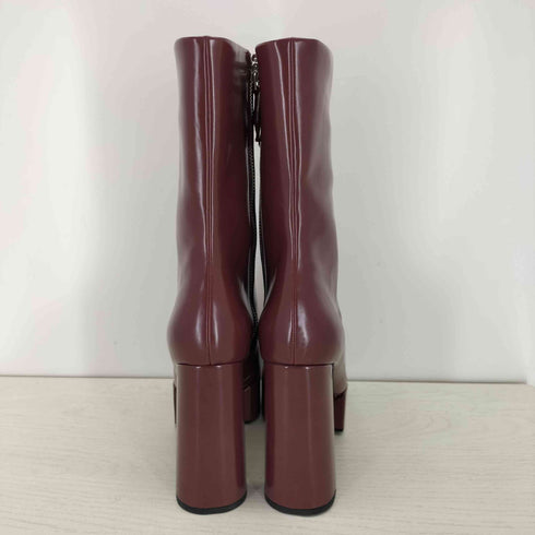チャールズアンドキース CHARLES&KEITH Corinth コリント ブレードヒールブーツ maroon レディース JPN:36