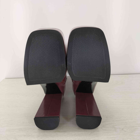 チャールズアンドキース CHARLES&KEITH Corinth コリント ブレードヒールブーツ maroon レディース JPN:36