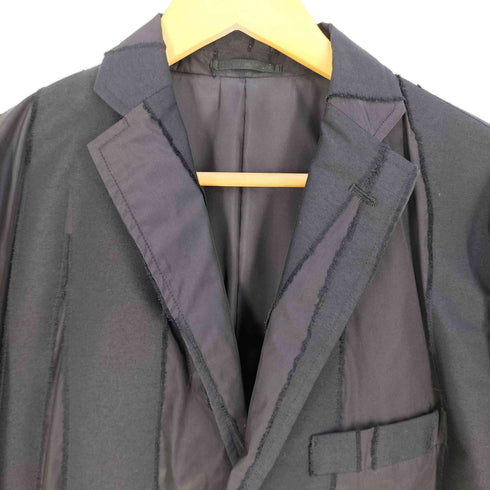 イッセイミヤケメン ISSEY MIYAKE MEN 黒タグ クレイジーパターン 切替 2B テーラードジャケット メンズ JPN:3