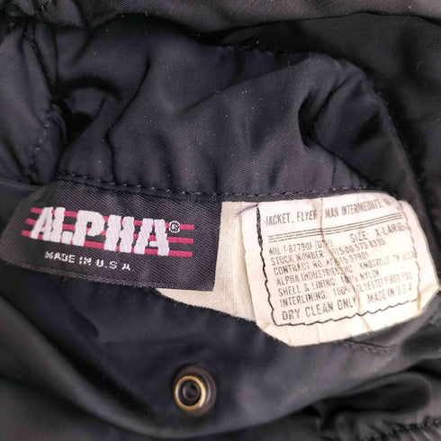アルファインダストリーズ ALPHA INDUSTRIES 80s USA製 MA-1 フライトジャケット メンズ import:XL