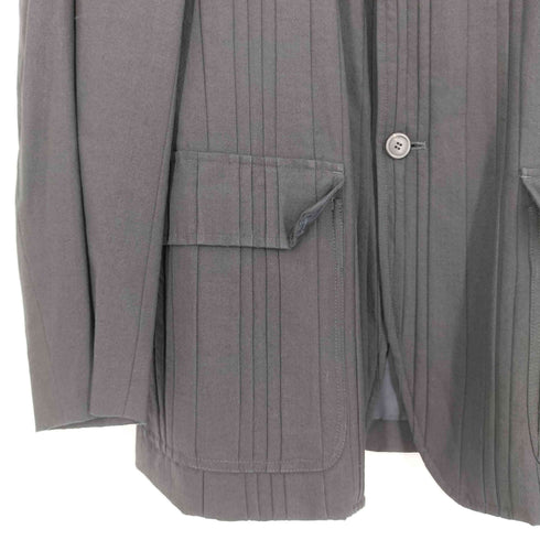 イッセイミヤケメン ISSEY MIYAKE MEN 黒タグ ピンタック 切替 ウール 3B テーラードジャケット メンズ JPN:4
