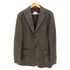 アルマーニコレツィオーニ ARMANI COLLEZIONI ピークドラペル ステッチ レザー 2B テーラードジャケット メンズ
