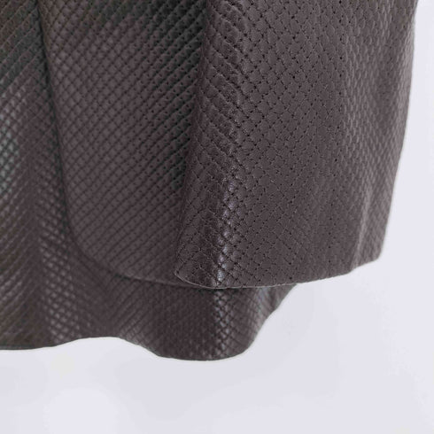 アルマーニコレツィオーニ ARMANI COLLEZIONI ピークドラペル ステッチ レザー 2B テーラードジャケット メンズ