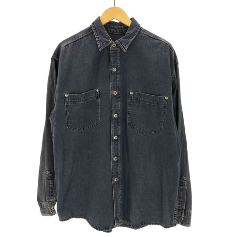 エディーバウアー Eddie Bauer 80-90s USA製 コットンデニムシャツ メンズ import:L